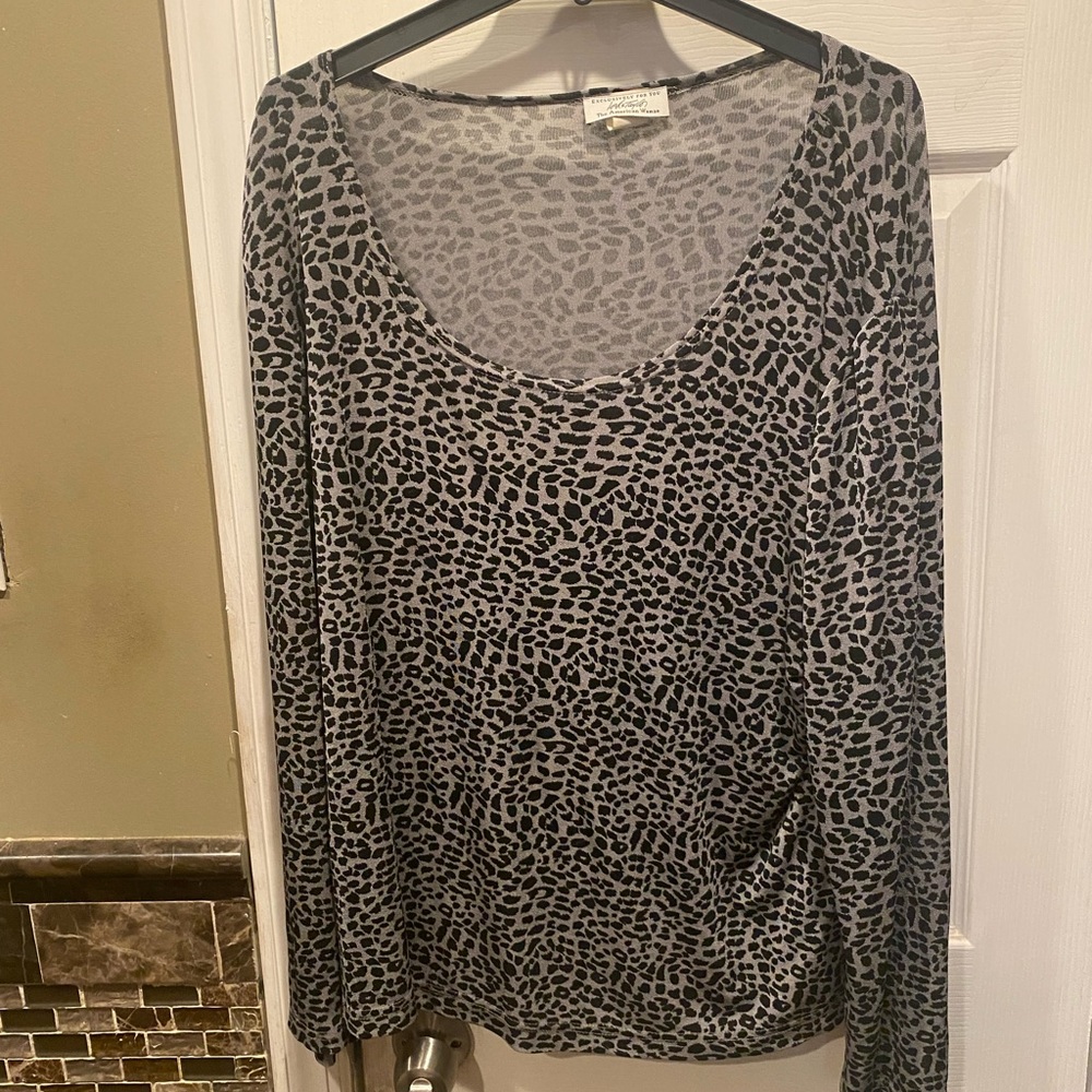 Lord & Taylor Leopard Print Blouse - Size 2X